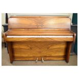 Zender walnut cased upright piano supplied by The Bristol Piano Company, 126cmx 98cm x 52cm approx
