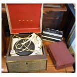 Garrard model 210 record deck in a fitted Bush carry case, Pioneer PL460 auto return stereo