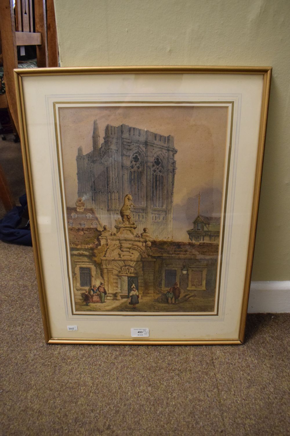 P. Jenkins - Pair of watercolours - Continental architectural scenes, 40cm x 28.5cm, signed, - Image 2 of 6