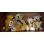 Quantity of vintage and modern golden mohair children's teddy bears Condition: The two vintage teddy