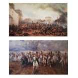 Two modern Military prints in gilt frames, largest 41.5cm x 80cm (2) Condition: **Due to current