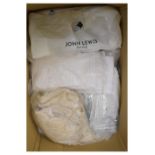 Box of various table linen, lace etc Condition: Refer to department. **Due to current lockdown