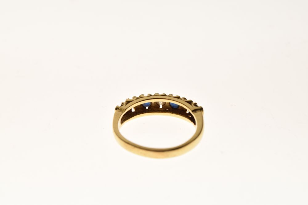 18ct gold, sapphire and diamond seven-stone ring, size N, 4.2g gross approx Condition: ** Due to - Image 2 of 5