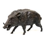 Brass figure of a boar, 88cm long x 47cm high Condition: Would benefit from a light clean. **Due