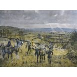 Two signed Lionel Edwards hunting prints and one other unsigned similar of the Warwickshire, the