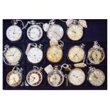 Group of fourteen assorted base metal open face pocket watches to include; Ingersoll, Smiths, etc (