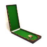 Mahogany framed folding bagatelle board Condition: Some-what tired. **Due to current lockdown
