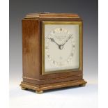 Elliott mahogany-cased mantel timepiece, retailed by Garrard & Co Ltd, 15.5cm high Condition: