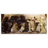 Alice In Wonderland Studio Anne Carlton resin chess pieces, cased Condition: Pieces appear to be
