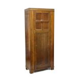 Mid 20th Century oak hall wardrobe in the 17th Century taste with geometric panel decoration, 85cm x