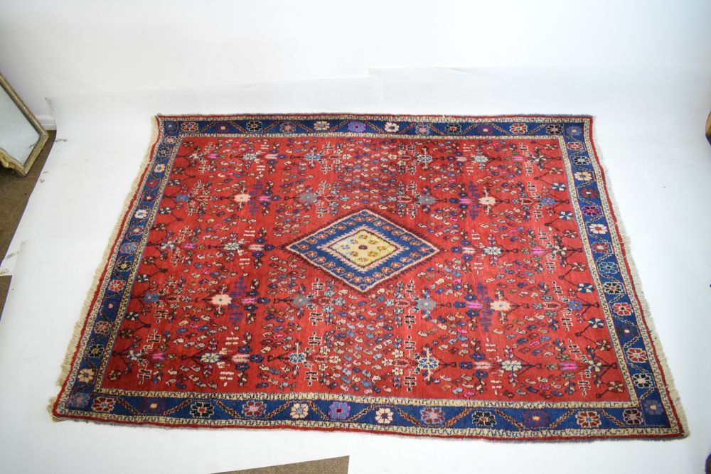 Middle Eastern wool rug, probably North West Persia, the bright red field with all-over boteh, 160cm - Image 2 of 6