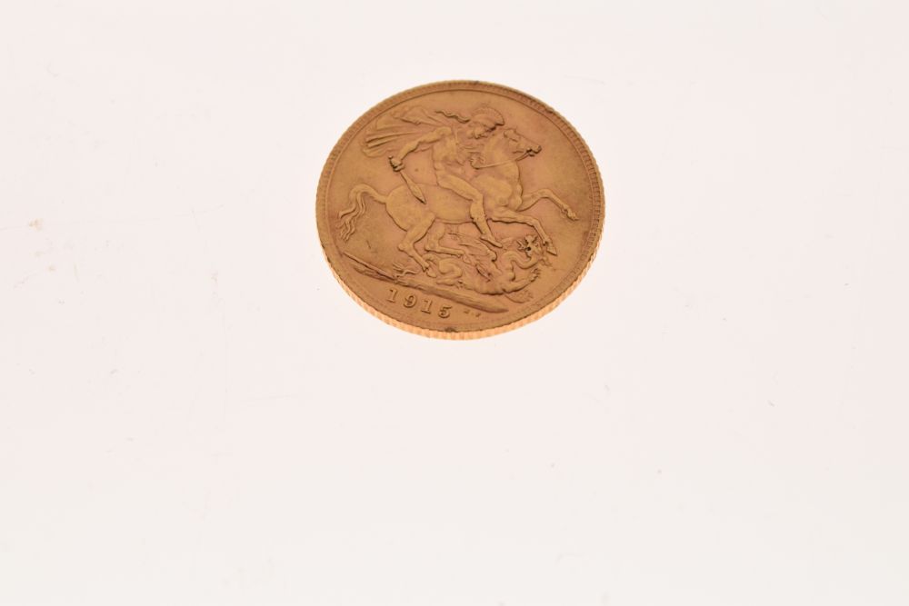 Gold Coin - George V sovereign, 1915 Condition: Some light surface wear and nicks to the edges, - Image 5 of 5