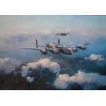 Group of four signed Robert Taylor prints, 'Lancaster' signed by Leonard Cheshire, 'Johnnie