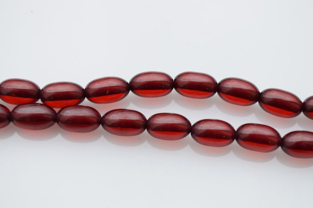 Graduated row of amber beads, 62g gross approx Condition: **Due to current lockdown conditions, - Image 9 of 12