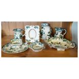 Selection of modern Masons Patent Ironstone China 'Chartreuse' pattern wares (10) Condition: All