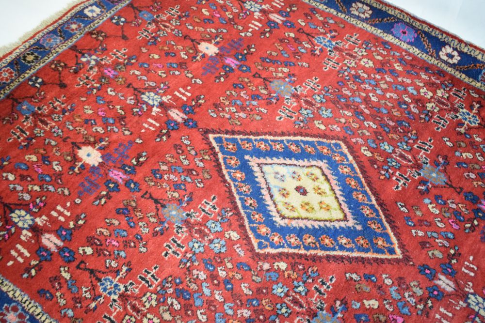 Middle Eastern wool rug, probably North West Persia, the bright red field with all-over boteh, 160cm - Image 4 of 6