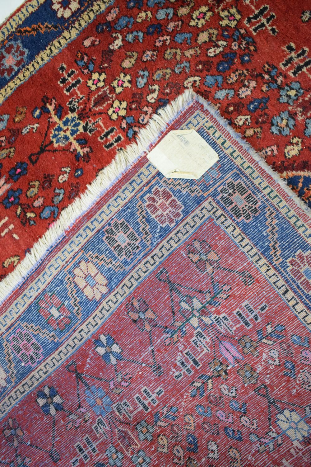 Middle Eastern wool rug, probably North West Persia, the bright red field with all-over boteh, 160cm - Image 6 of 6