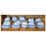 Royal Doulton blue transfer printed part tea service Condition: Please contact department for more