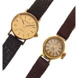 Bulova - Lady's' Tecnique' gold-plated quartz wristwatch, gilt dial with baton markers, 19mm