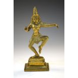 Indian cast bronze figure of a dancer, height 14cm Condition: **Due to current lockdown