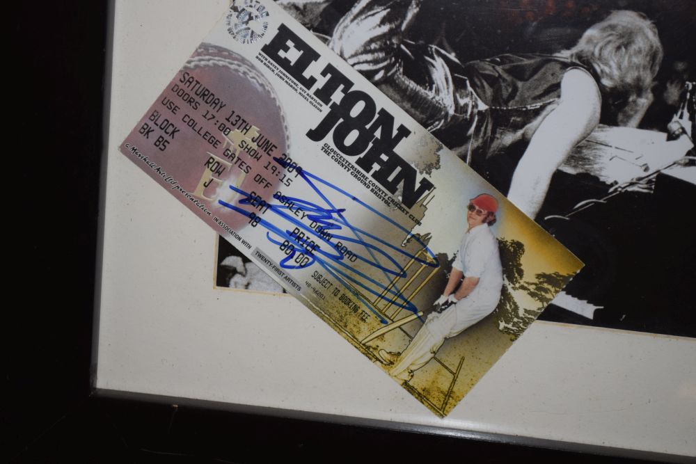 Music Memorabilia - Framed ticket from the Elton John 'Rocket Man' tour, Gloucestershire County - Image 2 of 5