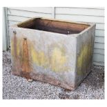 Mid 20th Century galvanised rectangular water tank, 94cm x 66cm x 67cm Condition: Sold as per