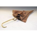 Lady's parasol with gilt metal handle Condition: Minor stains. **Due to current lockdown conditions,