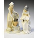 Two Nao porcelain figures, tallest 28cm high Condition: We endeavour to mention any post-