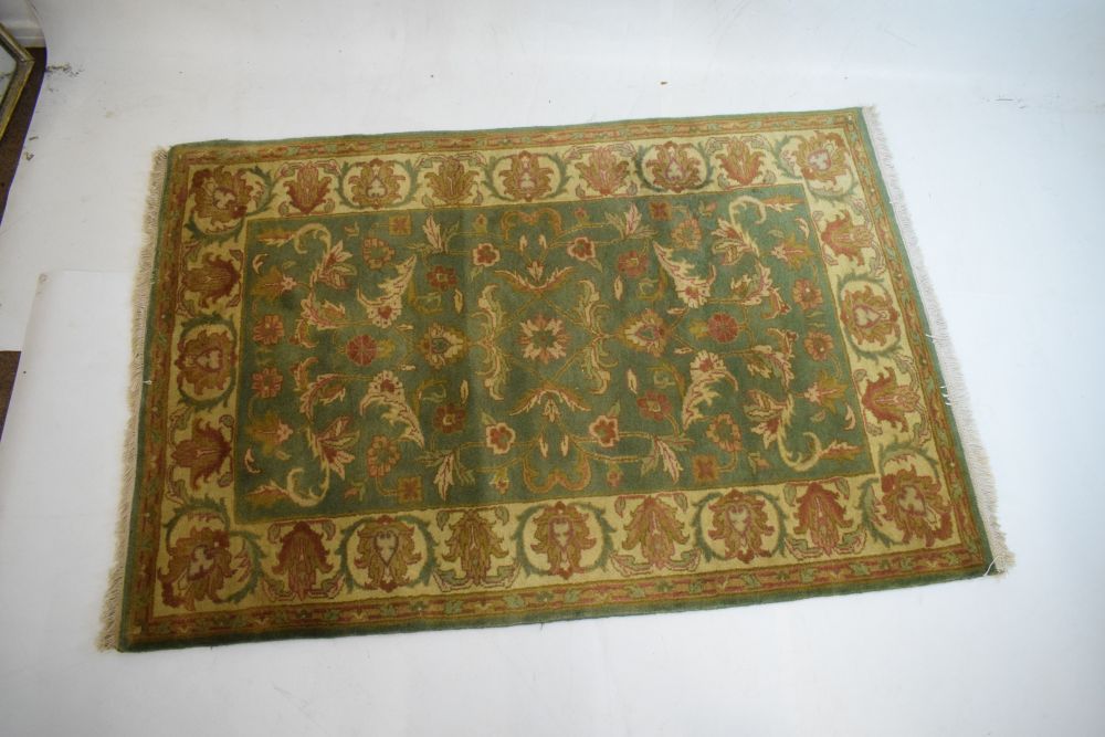 Indian wool rug, 124cm x 180cm Condition: Deep pile and good colour but would benefit from a clean - - Image 2 of 5