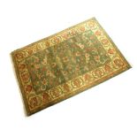 Indian wool rug, 124cm x 180cm Condition: Deep pile and good colour but would benefit from a clean -