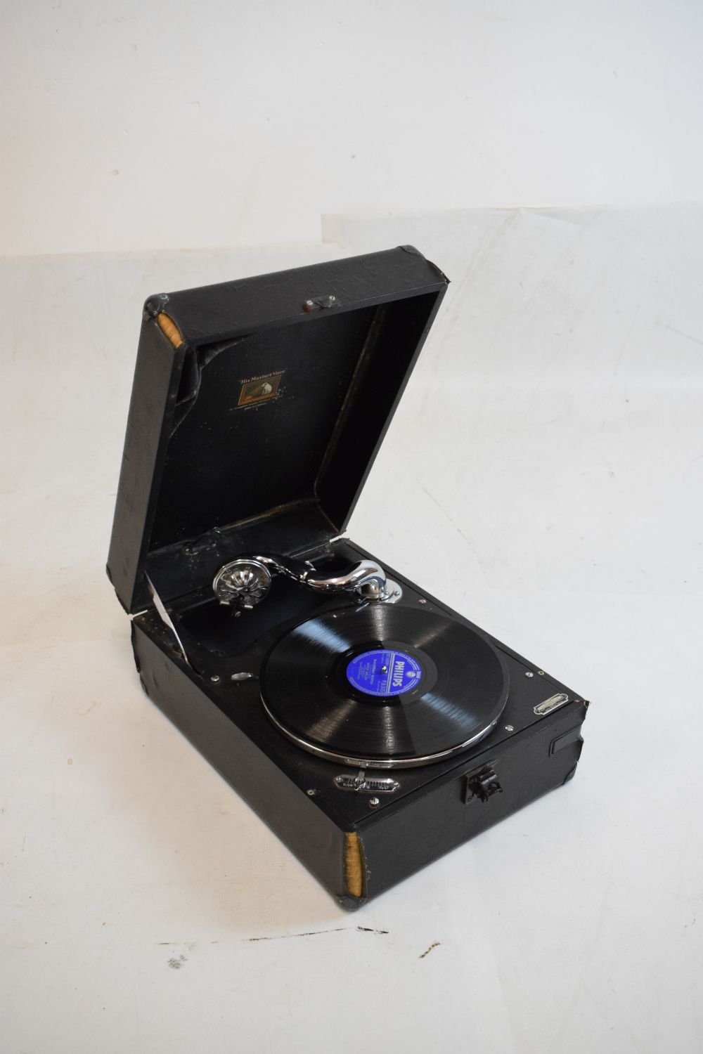 HMV table top record player Condition: General wear to corners of both cover and body, for - Image 2 of 6