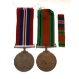 Medals - World War II pair with ribbons Condition: **Due to current lockdown conditions, bidders are