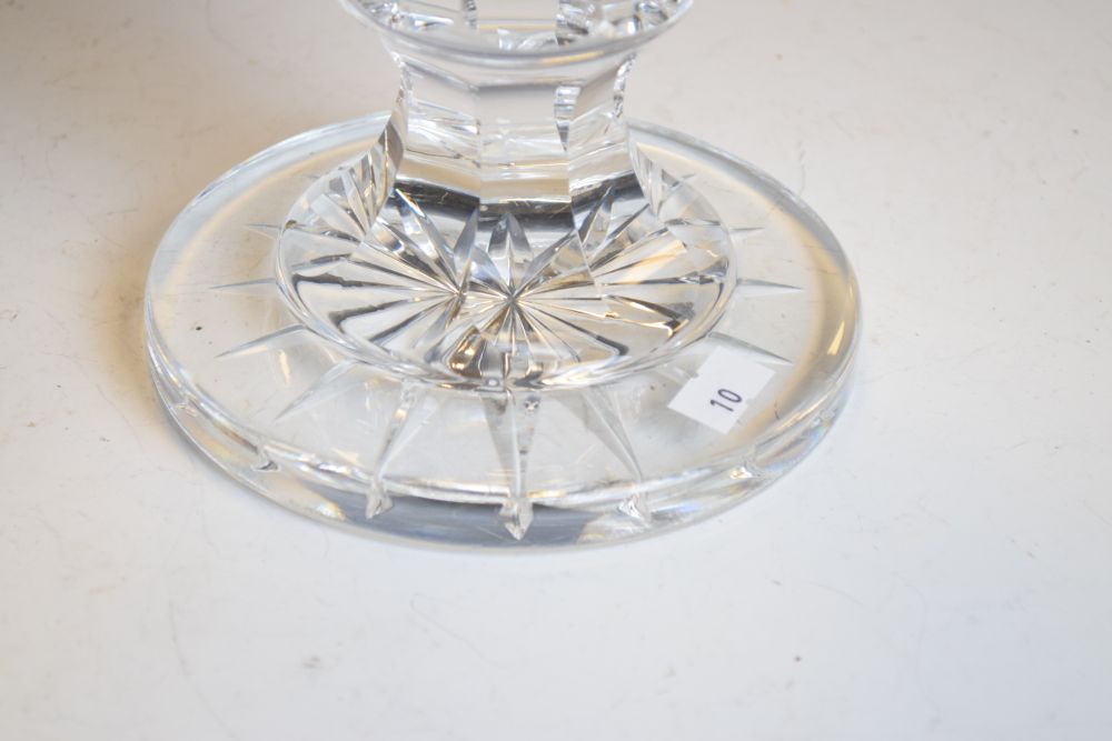 Waterford crystal cut glass vase, etched mark to base, 34cm high Condition: **Due to current - Image 4 of 6