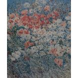 After Arthur Wilde Parsons - Coloured print - Poppy field, 42.5cm x 33.5cm, framed and glazed