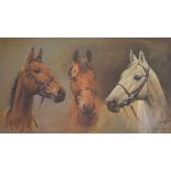 Framed print - 'We Three Kings', racing interest, Arkle Red Rum and Desert Orchid after SL Crawford,