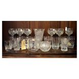 Assorted cut glass and other tableware Condition: No damage detected but please contact