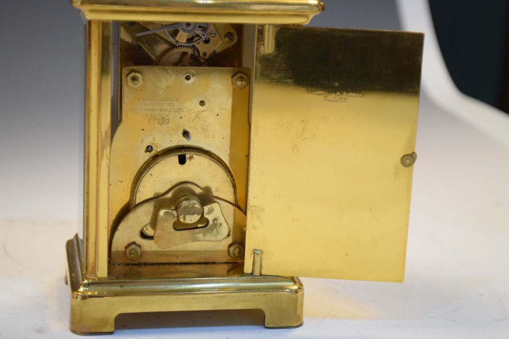 Junghans - Early 20th Century mahogany cased chiming mantel clock, together with a brass cased - Image 6 of 15