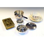 First World War Officers silver-plated tea set, together with Princess Mary Christmas tin and