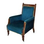 Late Victorian mahogany framed armchair Condition: Wooden show frame with numerous scuffs and losses
