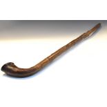 Rustic root wood staff, 115.5cm high Condition: **Due to current lockdown conditions, bidders are