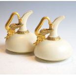 Pair of late 19th Century Royal Worcester ewers, shape number 1048 Condition: Some wear to gilding -