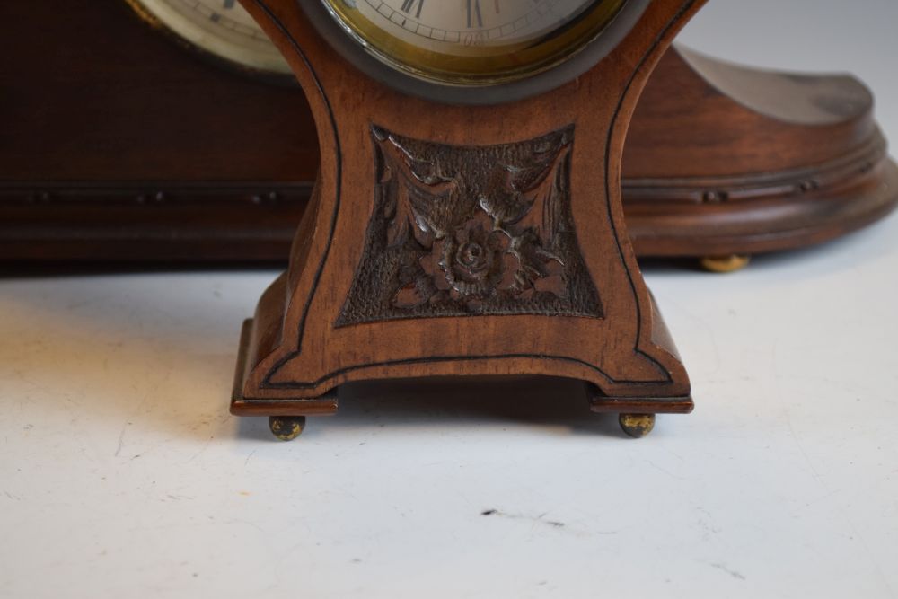 Three mantel clocks Condition: Movement on one appears replaced, glass has been pushed in, Nelson' - Image 3 of 7