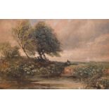 Edmund Morison Wimperis (1835-1900) - Watercolour, A Stormy Day, signed and dated '74, 28cm x 48.