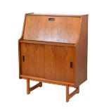 Modern Design - 1960's/1970's period teak bureau, 76cm wide Condition: Superficial scratching to top