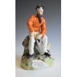 Staffordshire figure 'Garibaldi at Home', early 20th Century, 25cm high Condition: Hairline to upper