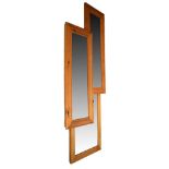 Three pine-framed wall mirrors to include a pair 47cm x 118cm including frame (3) Condition: Third