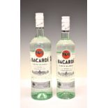 Two bottles of Bacardi Superior White Rum (1 x 1Lt, 1 x 70ml) Condition: Levels appear good, seals