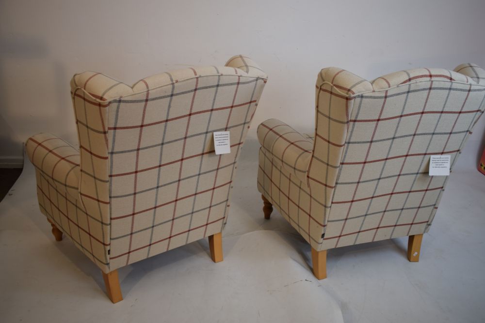 Two Next wing back armchairs Condition: Would benefit from a light clean - **Due to current lockdown - Image 7 of 8