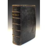 Books - Large 19th Century leather bound illustrated family Bible, presented to Richard Salt