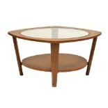 Modern Design - Mid 20th Century G-Plan style two tier coffee table, 66cm wide Condition: Surface